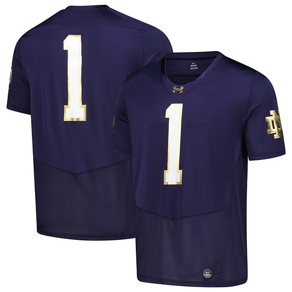 

Мужская футболка Notre Dame Fighting Irish синего цвета Under Armour