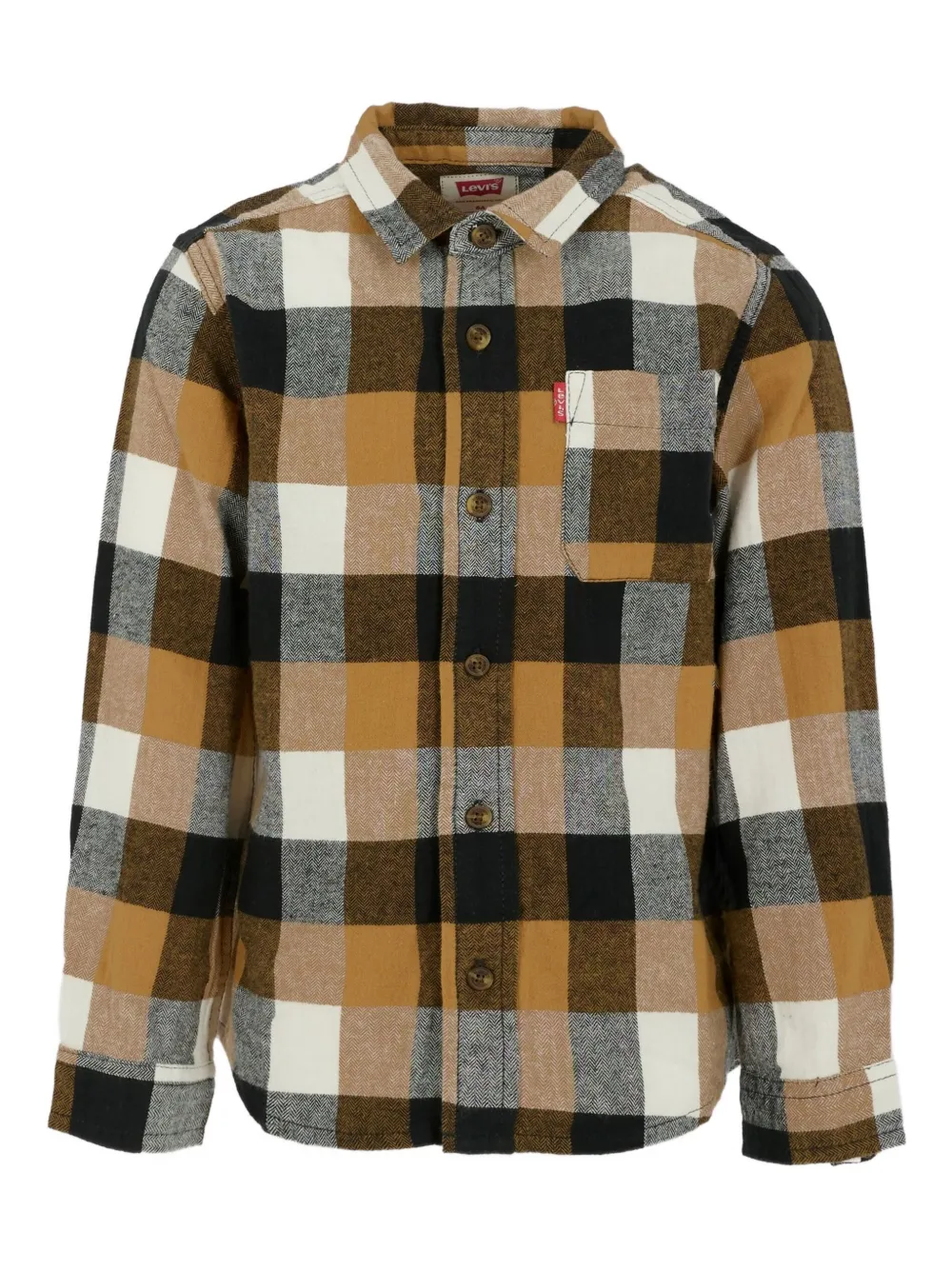

Рубашка в клетку с длинными рукавами Levi's Kids, коричневый