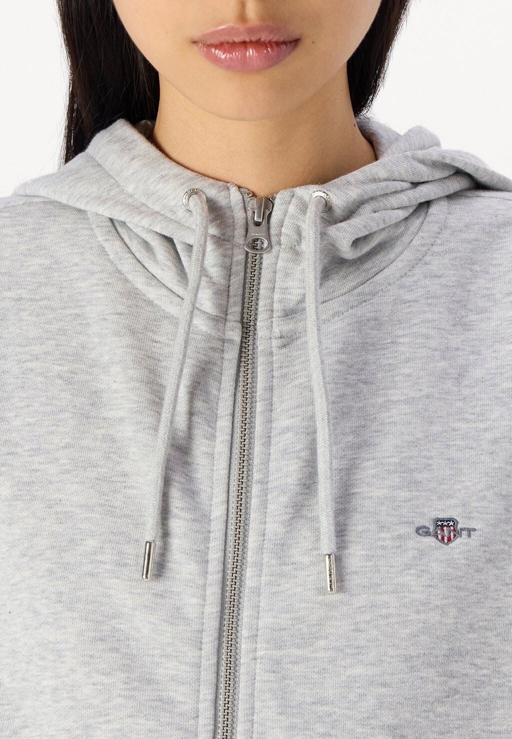 

Толстовка на молнии SHIELD HOODIE GANT, пестрый светло-серый