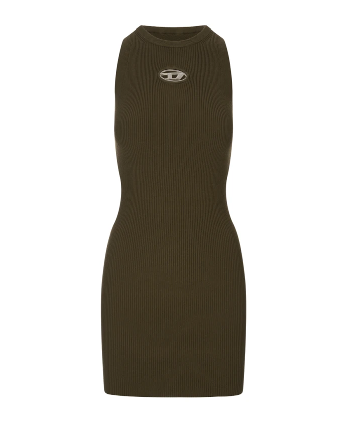 

Коричневое платье из вискозы и полиэстера Diesel, коричневый