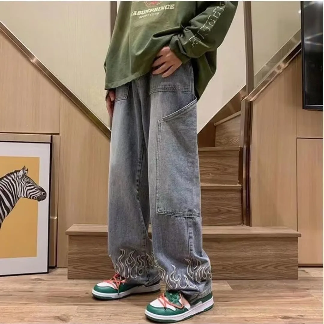 

Брюки Grunge Y2K Baggy Jeans Fairycore с Falme Patterns Donloise