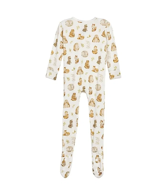 Пижама-слип с принтом двухсторонняя молния Kickee Pants Kids, Spring Sky Monkeys & Bananas — фото 2