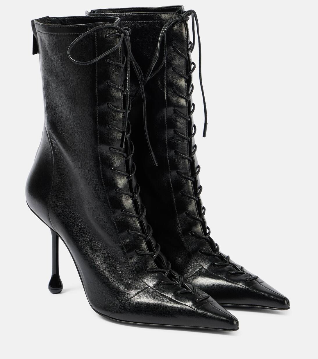 Кожаные ботинки Scarlett 95 со шнуровкой Jimmy Choo, черный