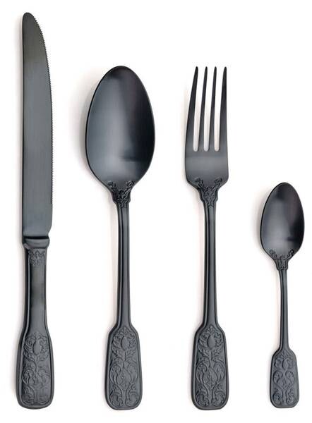 

Набор столовых приборов versailles black (24 шт.) Comas, черный