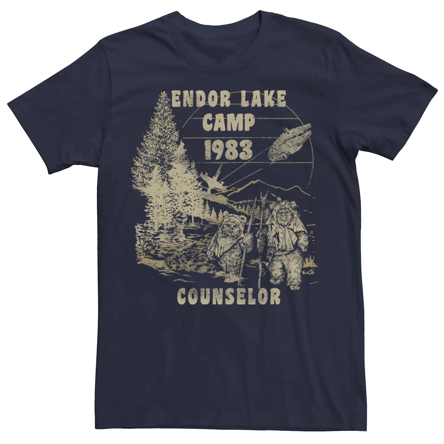 

Мужская футболка Ewok Endor Lake '83 Camp Counselor Star Wars