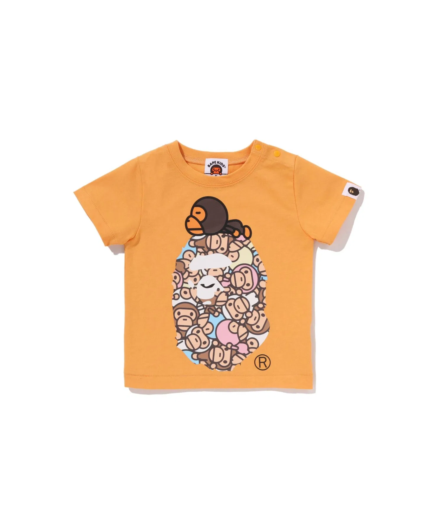 Детская футболка A BATHING APE с принтом MILO ON APE HEAD