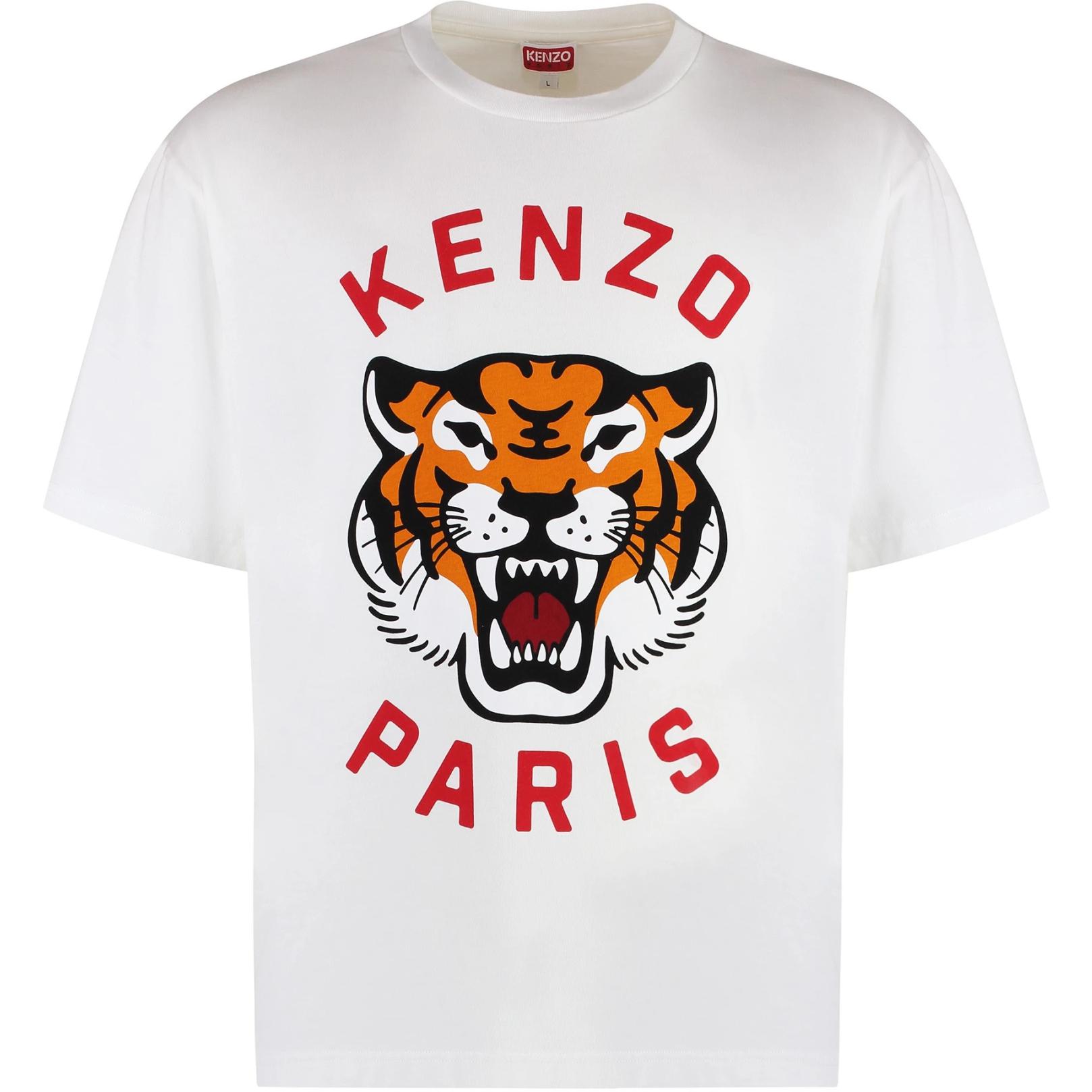 

Футболка Lucky Tiger с длинным рукавом KENZO, белая