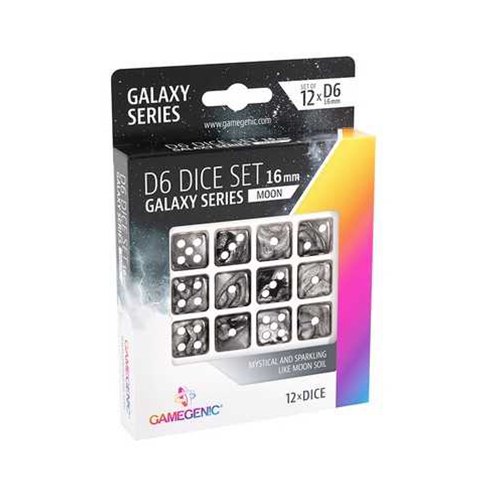 

Игровые кубики Unit Gamegenic Galaxy Series – Moon – D6 Dice Set 16 Mm (12 Pcs) Black Gamegenic