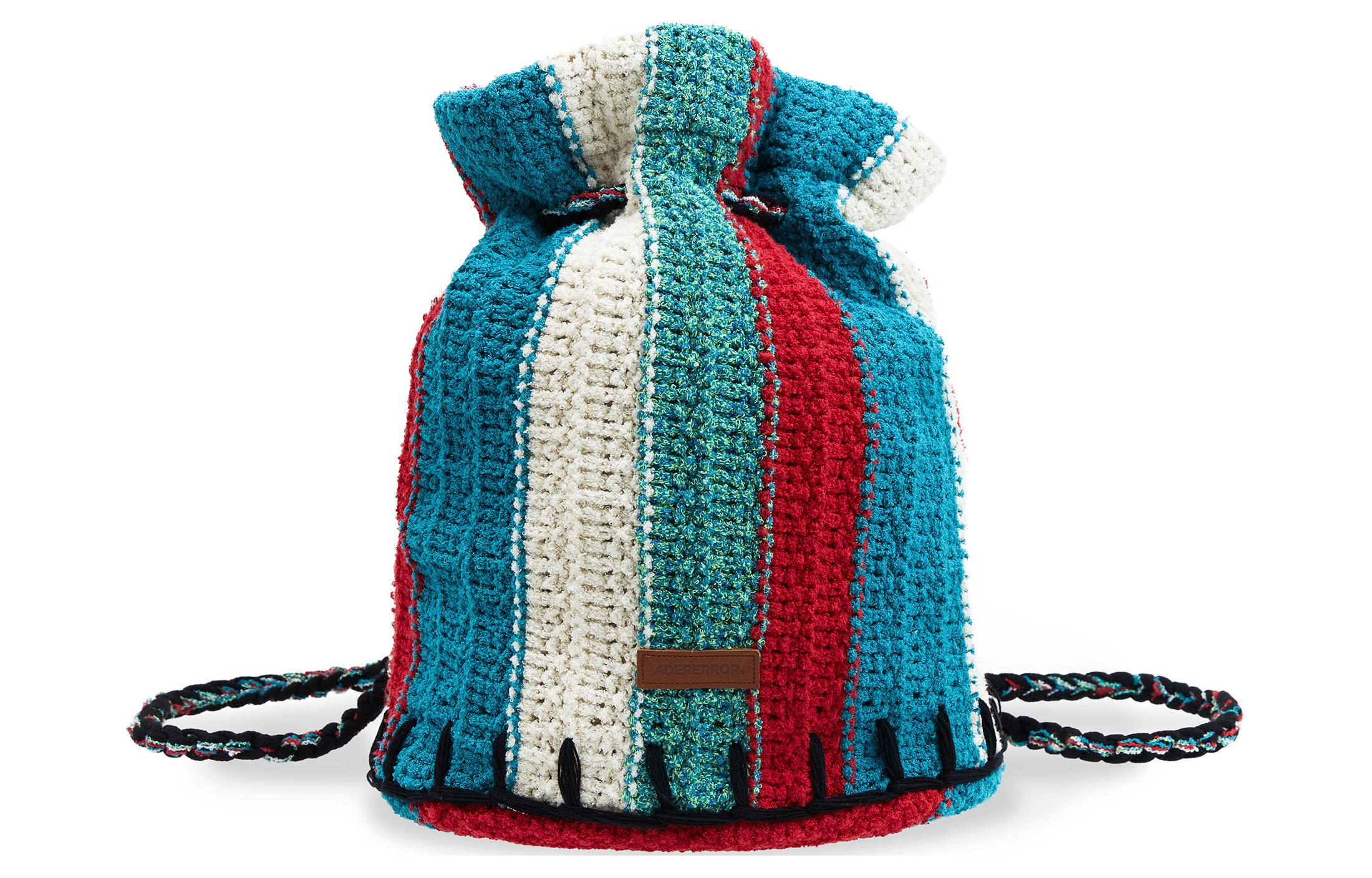 

ADER ERROR Хлопковая сумка через плечо рюкзак унисекс синий и разноцветный, Blue & Multicolor