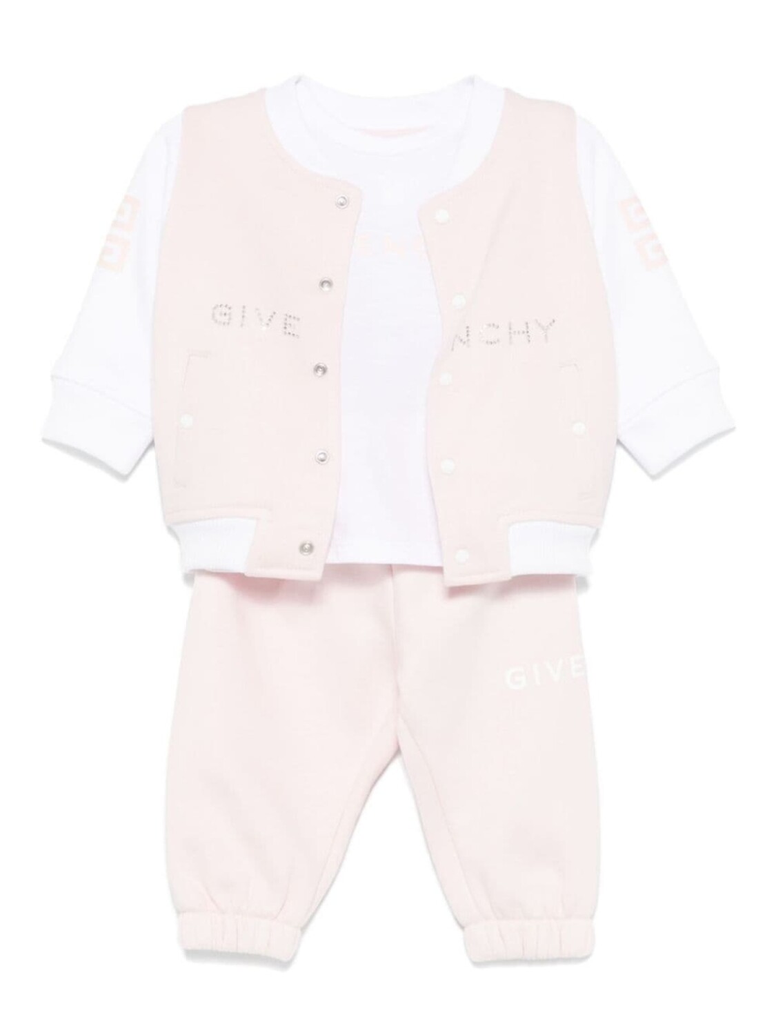 

Givenchy Kids комплект из топа и брюк с логотипом, розовый
