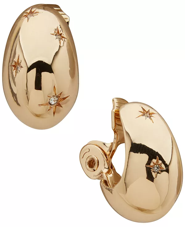 

Золотистые серьги-кольца в форме звездочек Anne Klein, gold