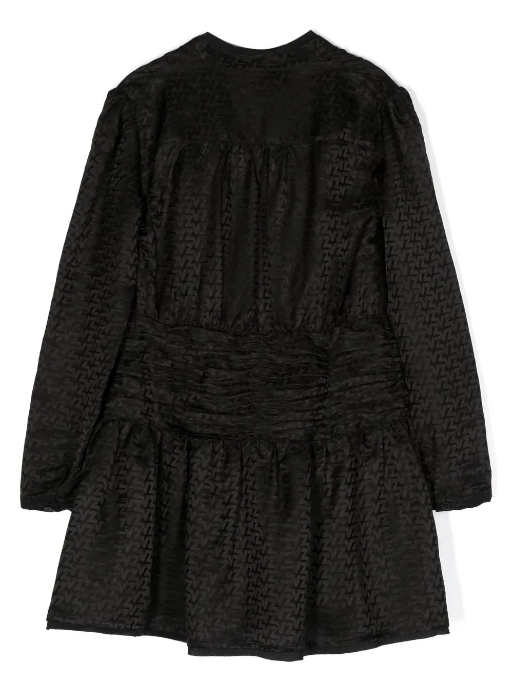Платье из жаккардовой ткани с драпировкой Zadig & Voltaire Kids, черный — фото 2