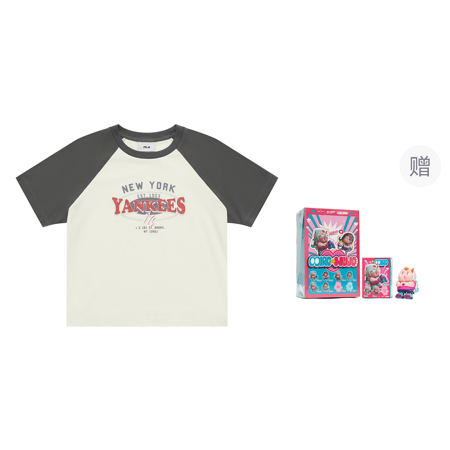 

MLB Футболка с регланными рукавами New York Yankees SS25 в стиле преппи женская cream