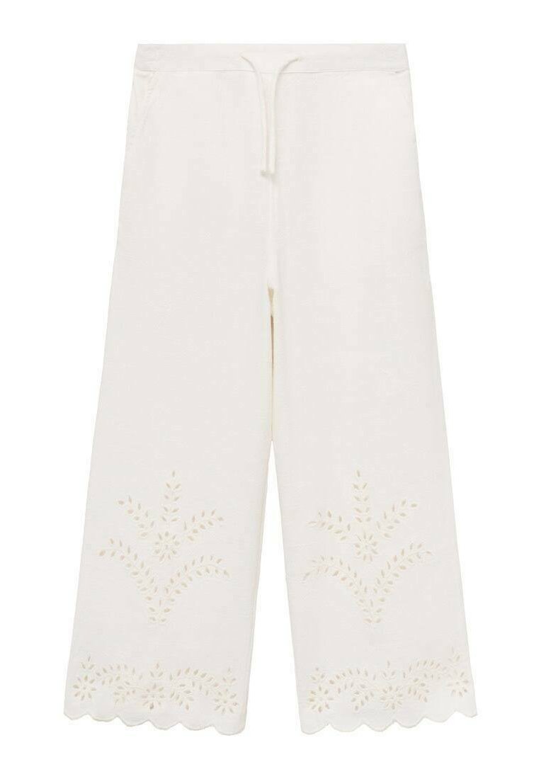 

Брюки MET BRODERIE ANGLAISE Mango Kids, слоновая кость