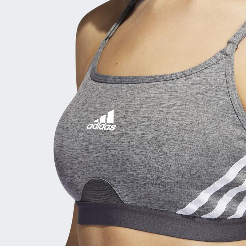 Спортивный бюстгальтер Adidas, цвет dunkelgrau/weiss — фото 4