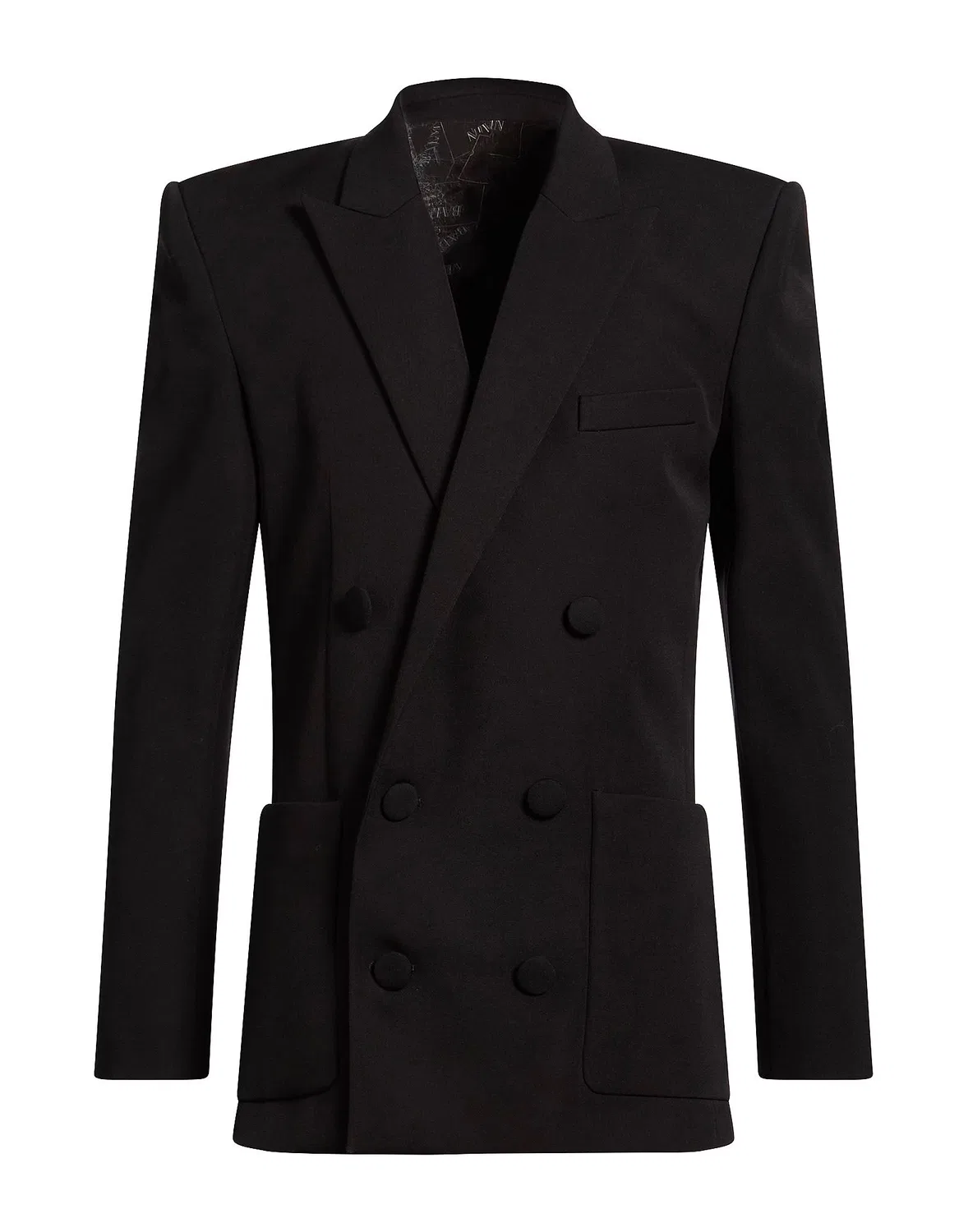 Блейзер BALMAIN из чистой шерсти черный