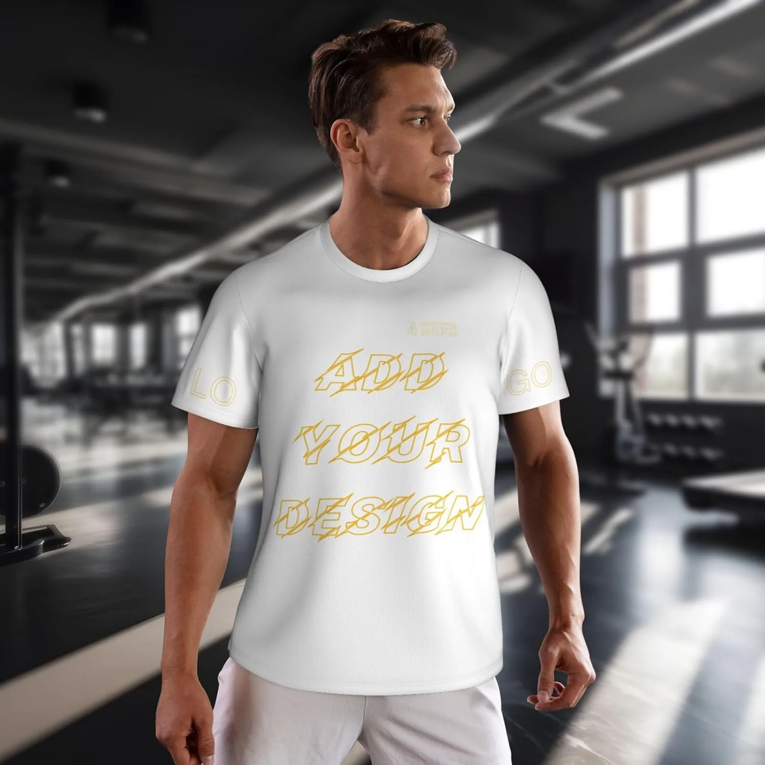 Футболка мужская Custom T Shirts с принтом на 4 сторонах — фото 2