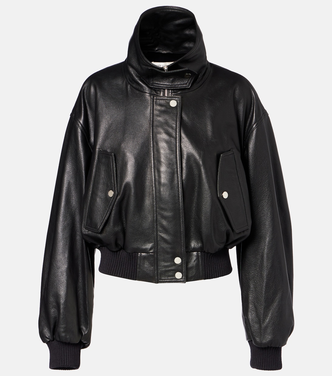 

Кожаная куртка-бомбер Briar Nour Hammour, Black Leather