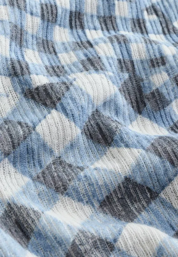 Текстурированная рубашка-поло стандартного кроя Next, White Blue Gingham — фото 2