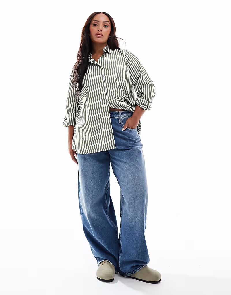 

Джинсы Curve Taylor в бочкообразном крое темно-синего цвета Only Curve