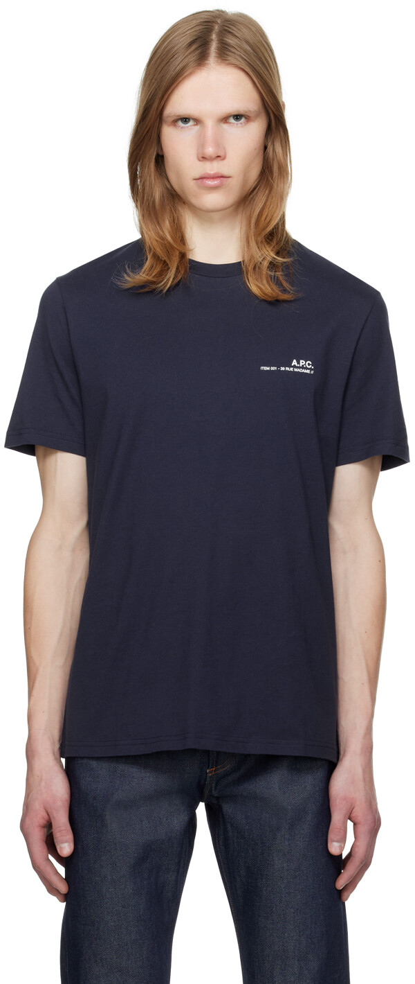 

Футболка Navy Item A.P.C., темно-синий
