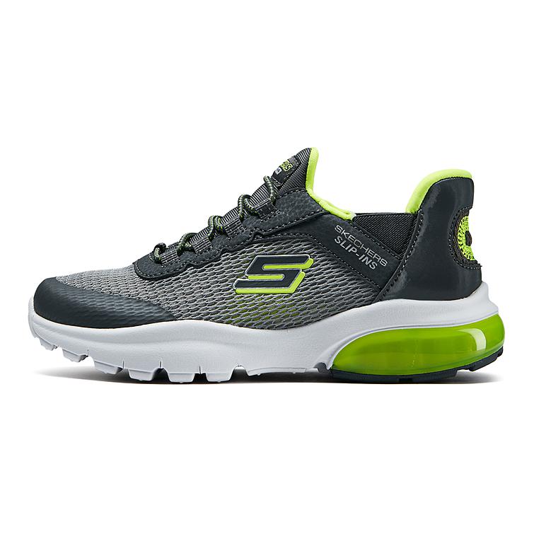 

Skechers Kids Детские кроссовки для мальчиков, прочные, дышащие, серо-желтые, для повседневной носки