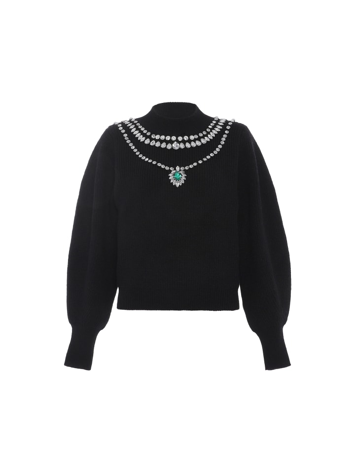 

Женский свитер черного цвета faina