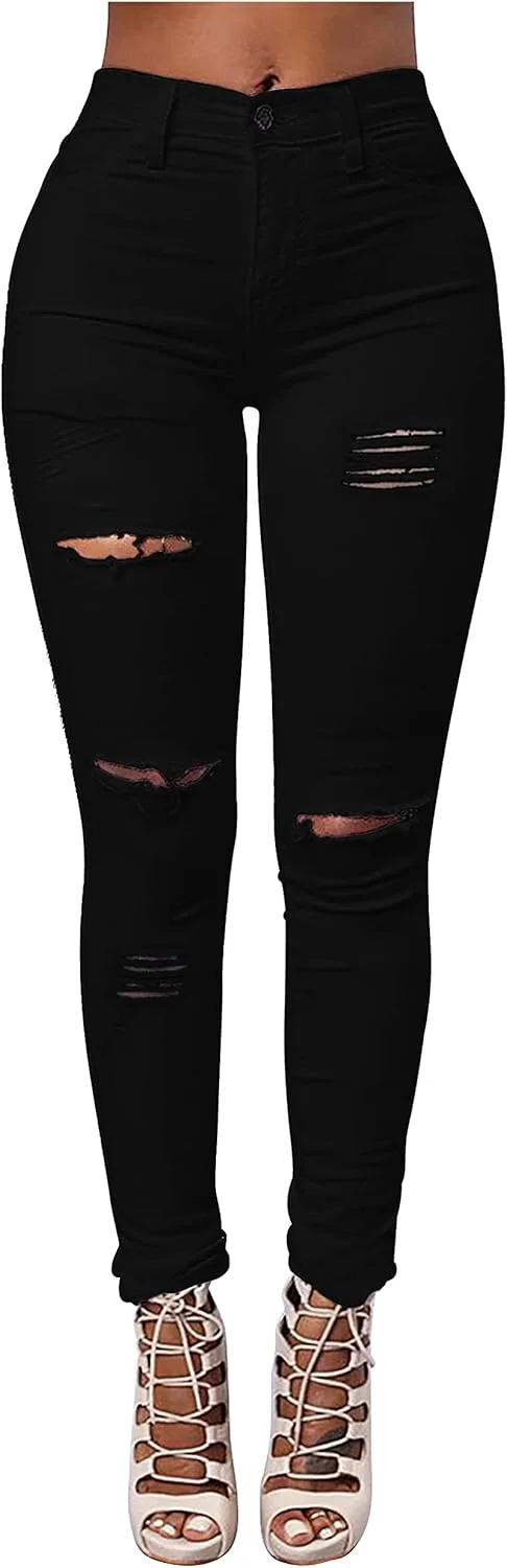 

Женские джинсы с высокой посадкой Ripped Skinny Stretch Skirt BL