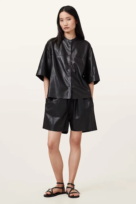 

Кожаные шорты ARLA Allsaints, черный