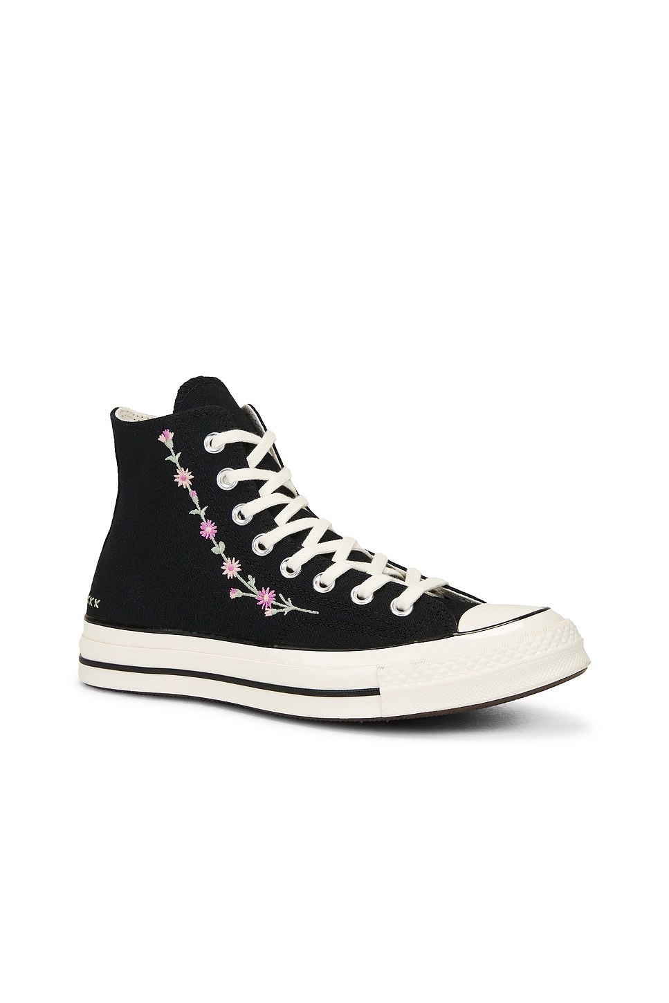 Кроссовки Chuck 70 с вышитыми цветами Converse, black, cactus bud & flamingo fade — фото 2