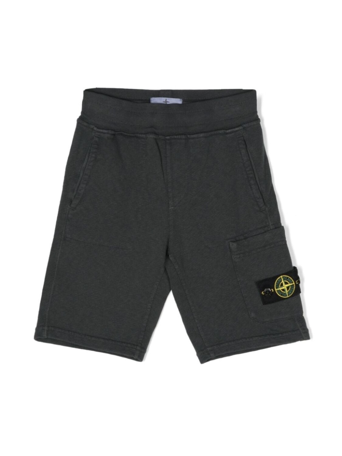 

Stone Island Junior шорты с нашивкой Compass, серый