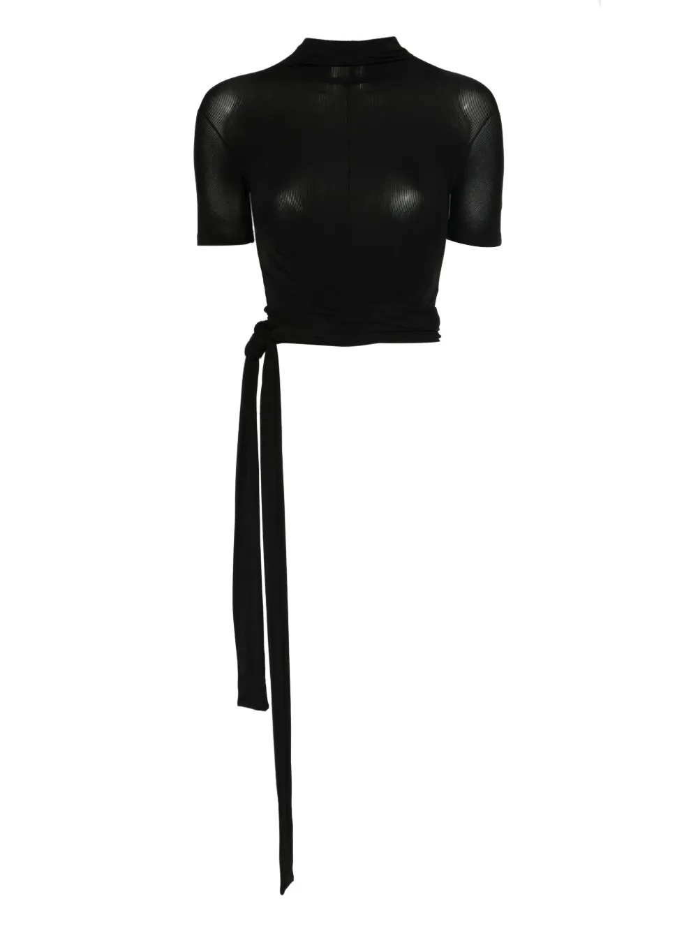 

Футболка с завязывающимися деталями B1Archive, черный