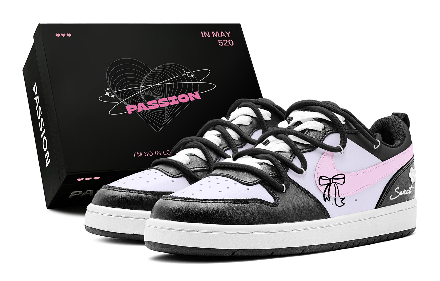 

Кроссовки Nike Court Borough Kids' Skateboarding Shoes Grade School, розовый