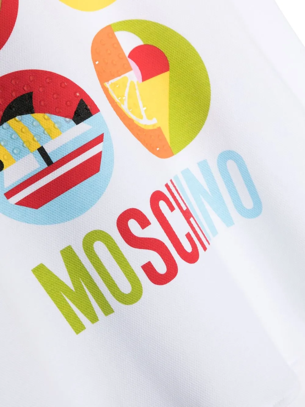 Толстовка с графичным принтом Moschino Kids, белый — фото 3