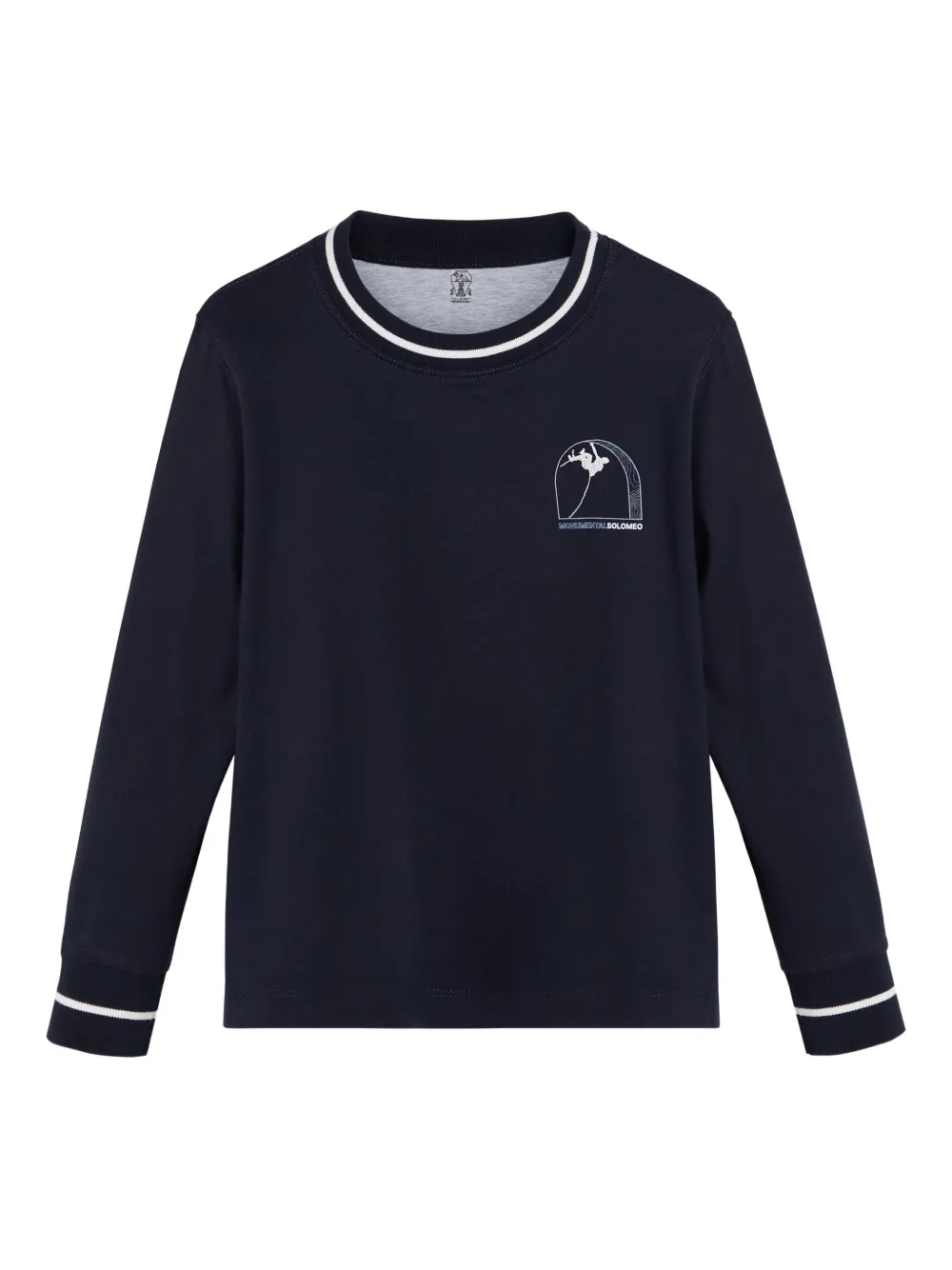 

Футболка с длинным рукавом Brunello Cucinelli Kids, синий