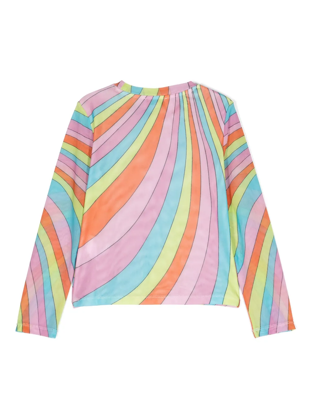Сетчатая футболка с графичным принтом Stella McCartney Kids, розовый — фото 2