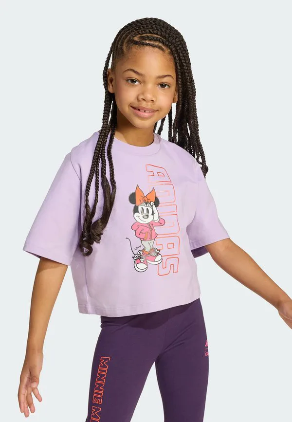 Детская футболка унисекс с принтом минни маус от disney Adidas Performance, Powder Plum Lucid Pink