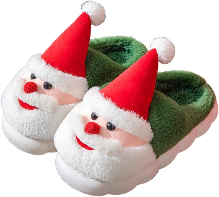 

Рождественские тапочки с оленями для женщин и мужчин, мягкие плюшевые, удобные, теплые и пушистые, красный лось, Санта-Клаус, домашние и тапочки, легкая надевка, рождественские подарки Hi-Y2Kgirls