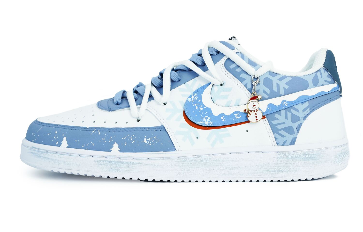 

Низкие скейтерские кеды мужские бело- Nike, Winter First Snow