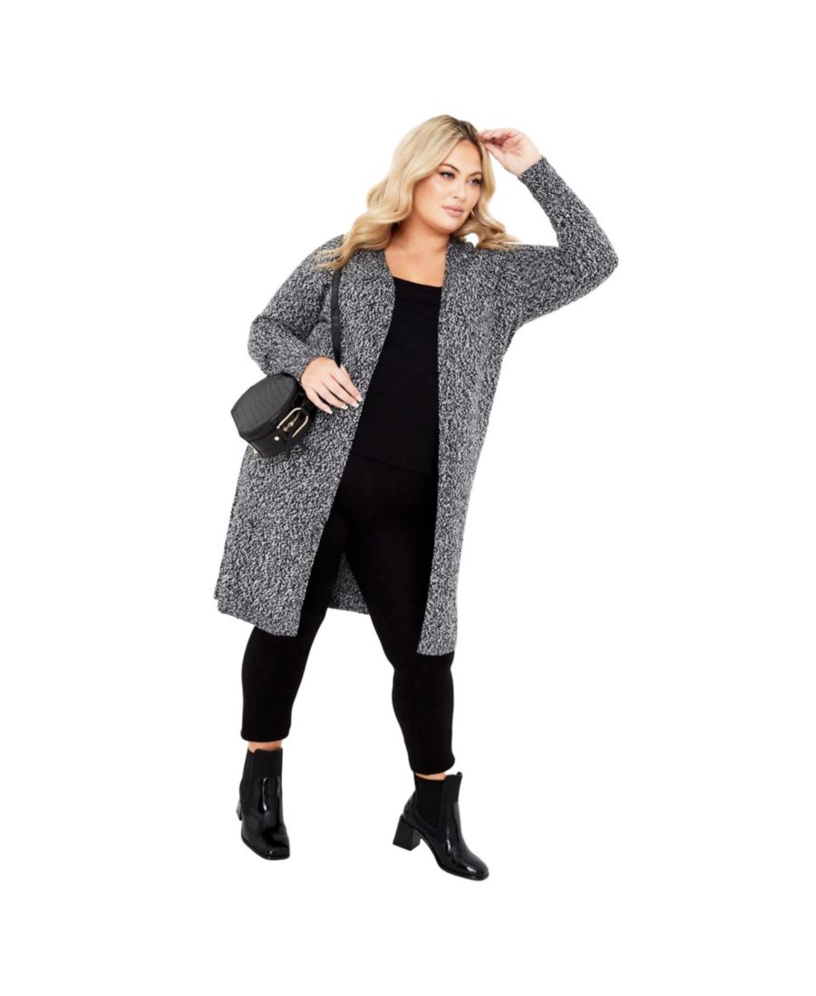 

Женский длинный кардиган без воротника Charmed AVENUE, Black