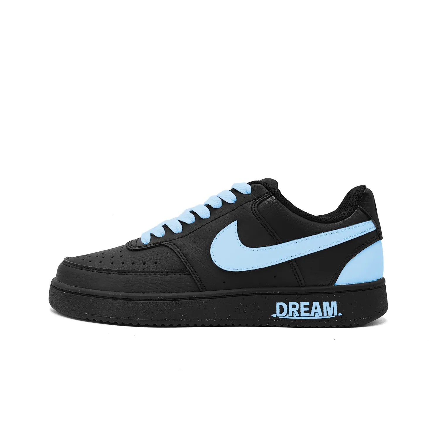 

Nike Кроссовки для скейтбординга Court Vision Dream Tang устойчивые к истиранию и скольжению низкие унисекс голубые небесно-голубые, цвет Sky Blue