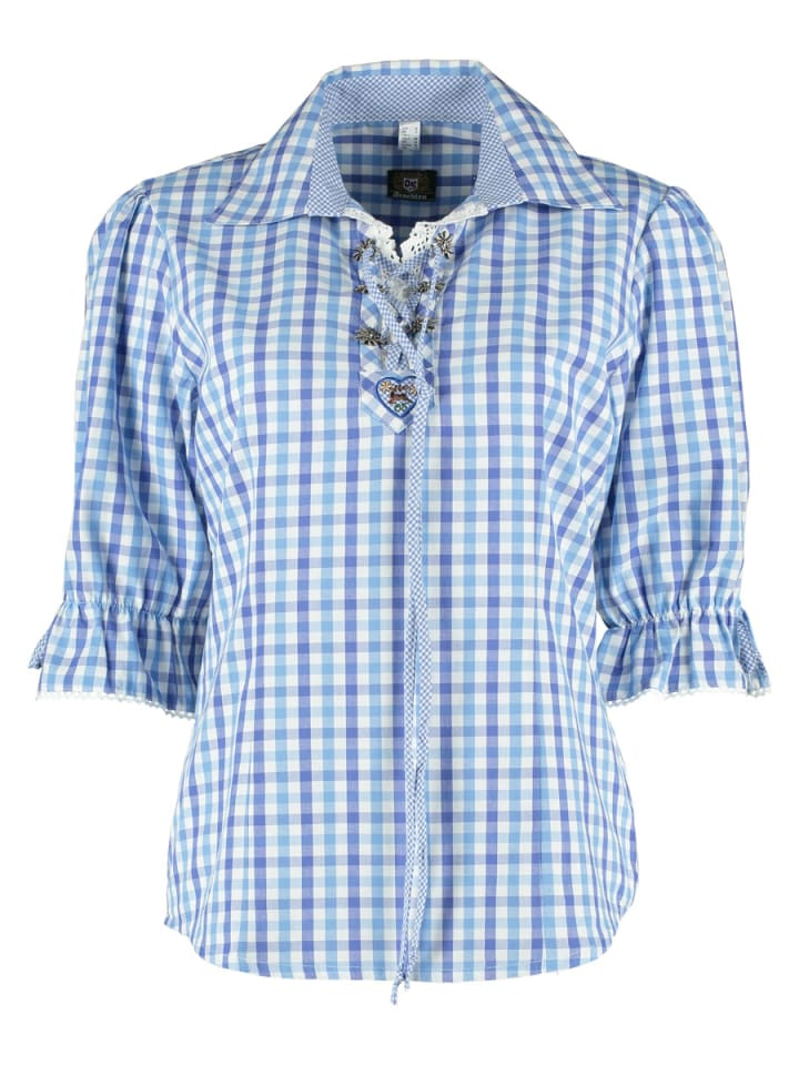 

Традиционная блузка Паруво средне-синего цвета OS-Trachten