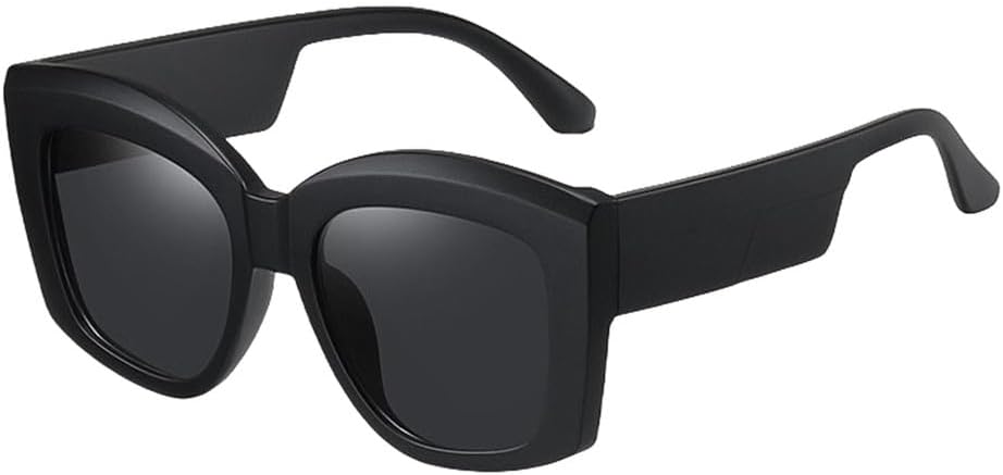 

Женские солнцезащитные очки 2027 года в стиле ретро с эффектом утепления, большие винтажные овальные солнцезащитные очки с защитой от УФ-излучения UV400 MTZJH, Sand Black