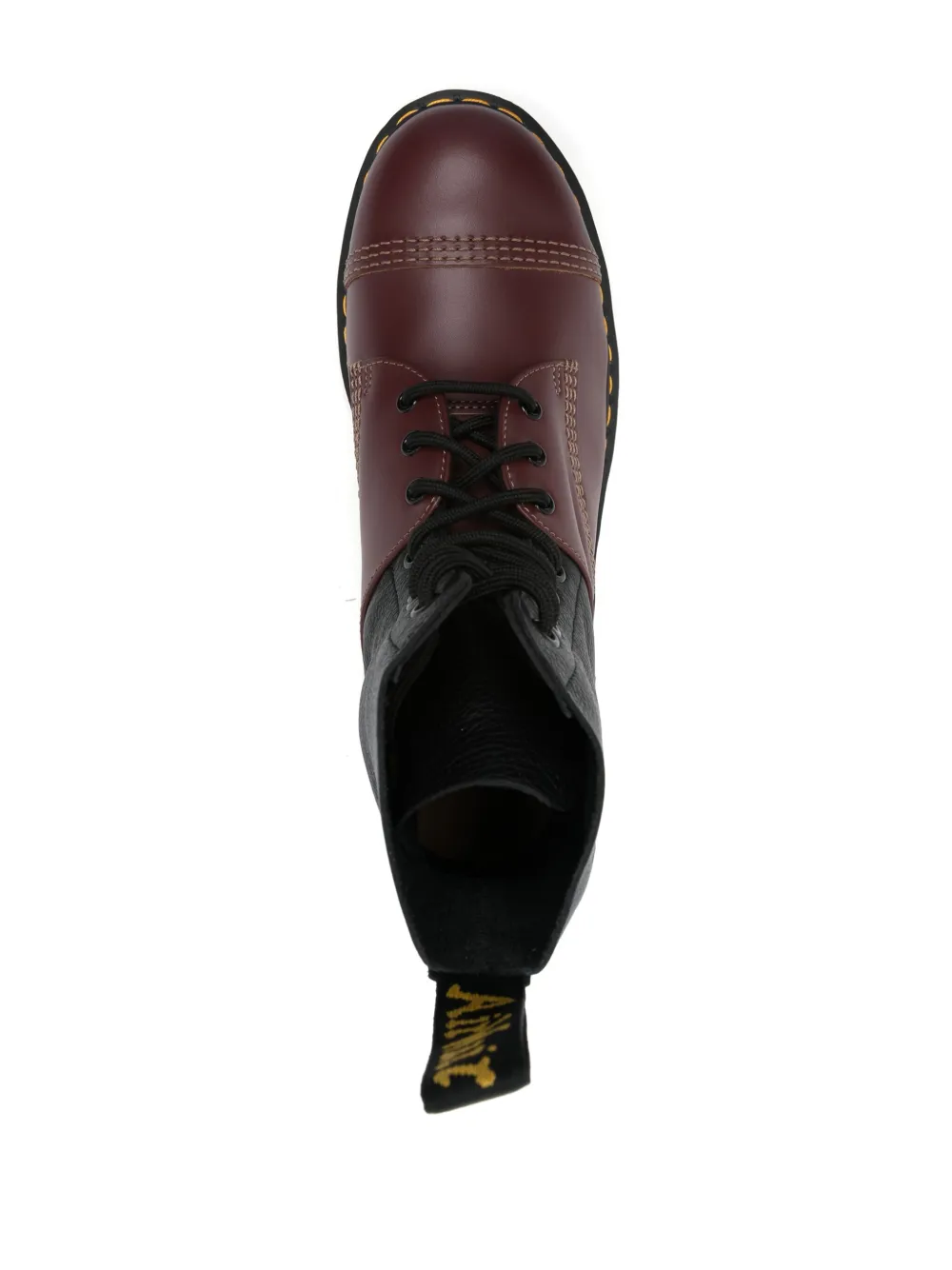 Ботинки в стиле колор-блок из коллаборации с Dr. Martens MM6 Maison Margiela, красный — фото 4