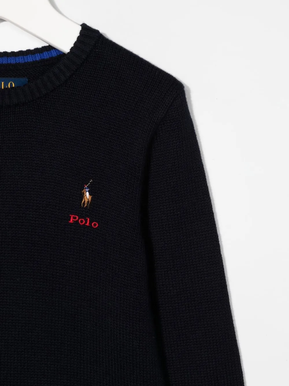 Джемпер с вышивкой Polo Pony POLO RALPH LAUREN KIDS, синий — фото 3