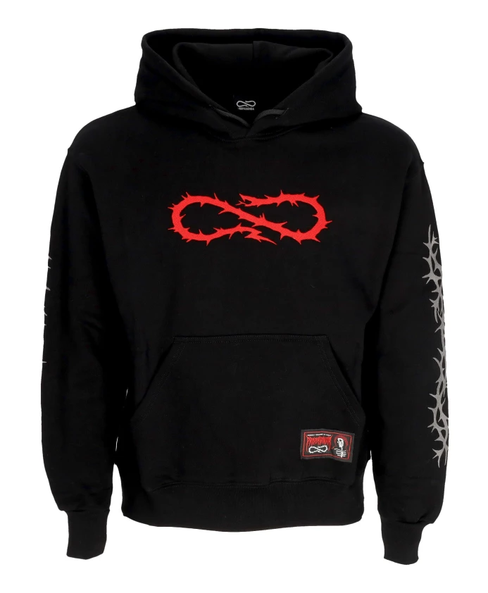 

Черная толстовка с капюшоном в виде короны и вышитым логотипом. Propaganda, черный