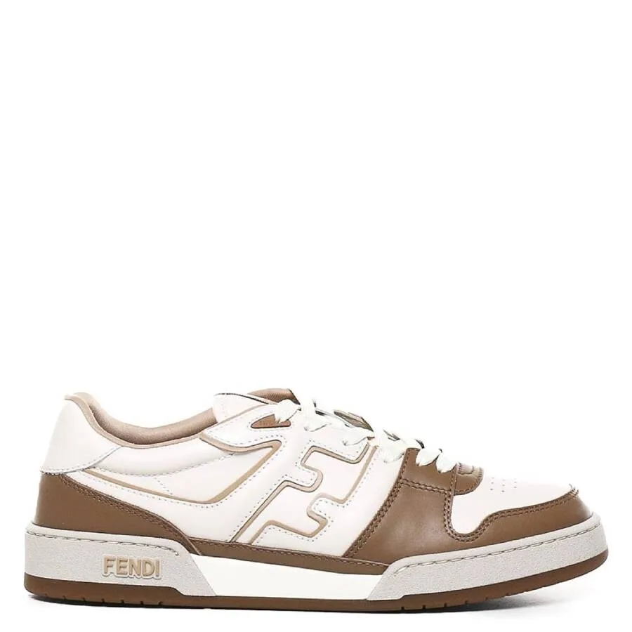 Кожаные низкие кроссовки Fendi Match