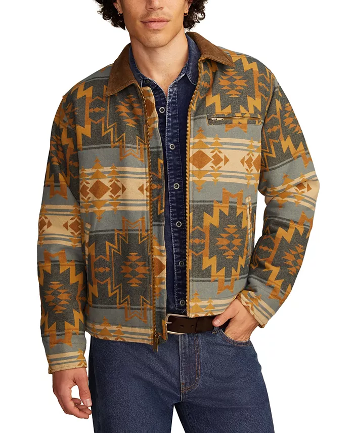 

Мужская жаккардовая куртка-плед Lucky Brand, желтый