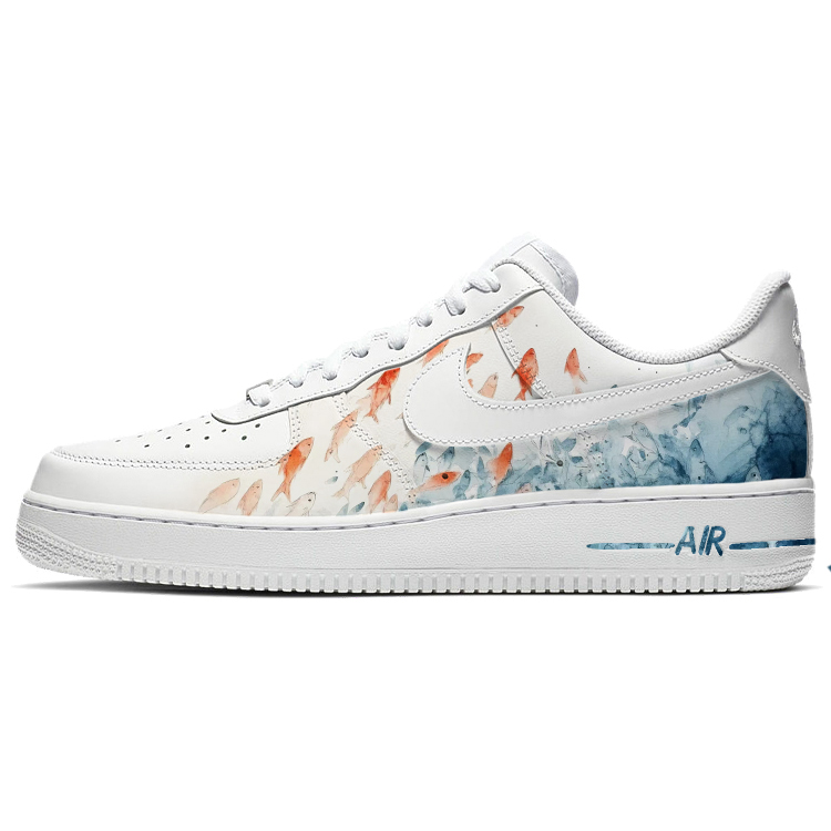 

Nike Кроссовки для скейтбординга Air Force 1, мужские, низкие, синие/белые