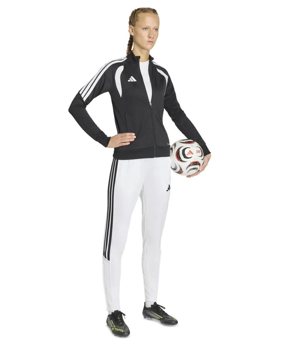 Женский тренировочный спортивный костюм, брюки стандартного кроя Adidas, белый/черный — фото 2